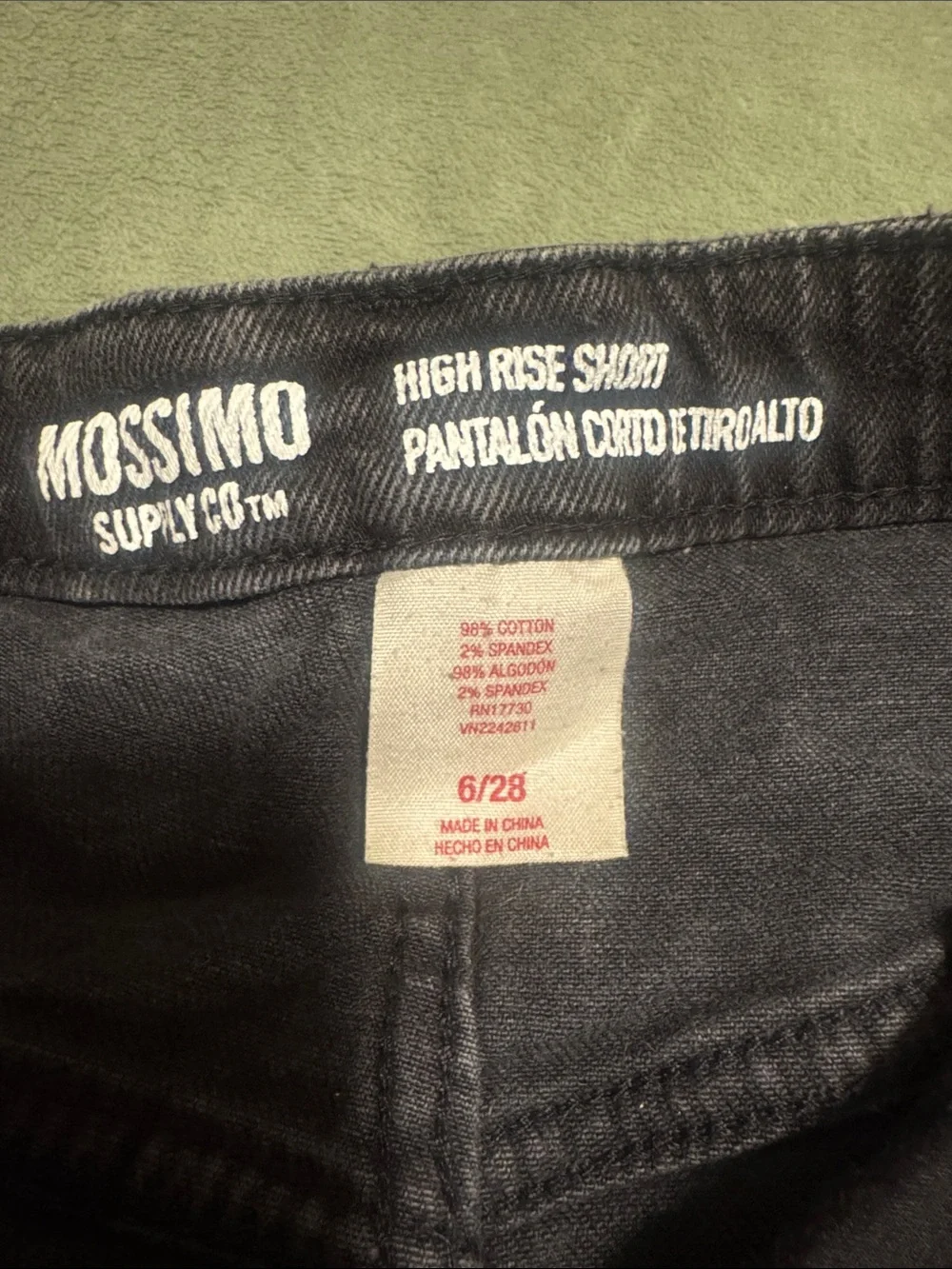 Mossimo Supply Co. || Black Distressed High-Rise Denim Shorts (6/28)